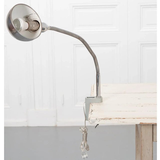 Mid-Century Modern Vintage Mid 20th Century Flexible Metal Desk Lamp For Sale - Image 3 of 9