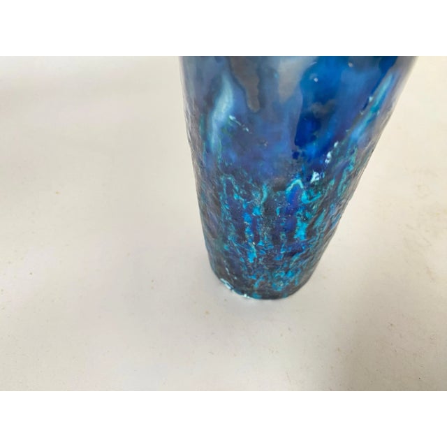 Glasses in Ceramic Blue in the style of Aldo Londi, Italy, 1960s, Set of 4 For Sale - Image 3 of 9