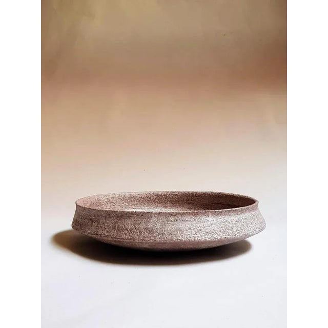 Red Stoneware Phiale Plate by Elena Vasilantonaki Unique Dimensions: ⌀ 30 x H 10 cm (Dimensions may vary) Materials:...
