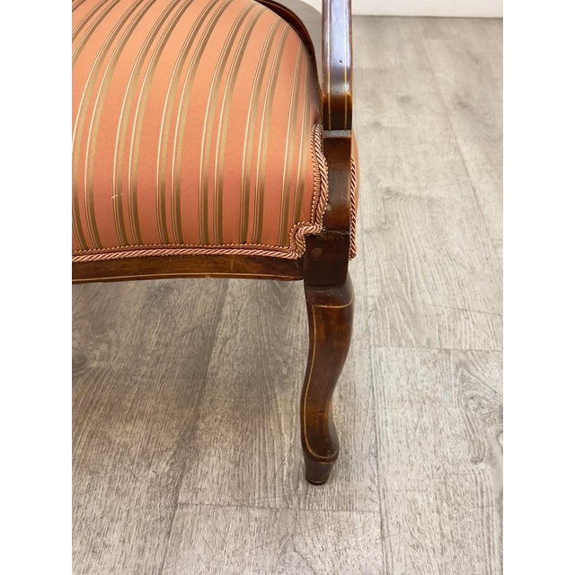 Pair of French Louis XVI Style Arm Chairs For Sale - Image 10 of 12