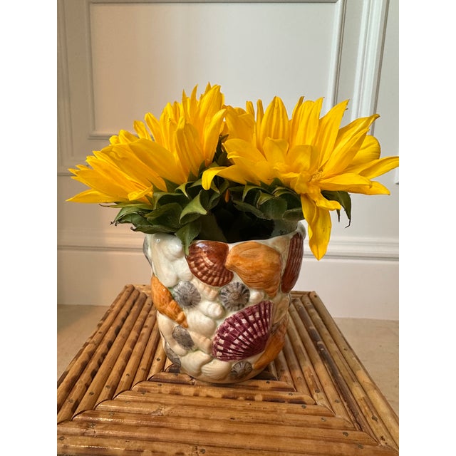Vintage Ceramic Seashell Cachepot - Made in England For Sale - Image 9 of 10