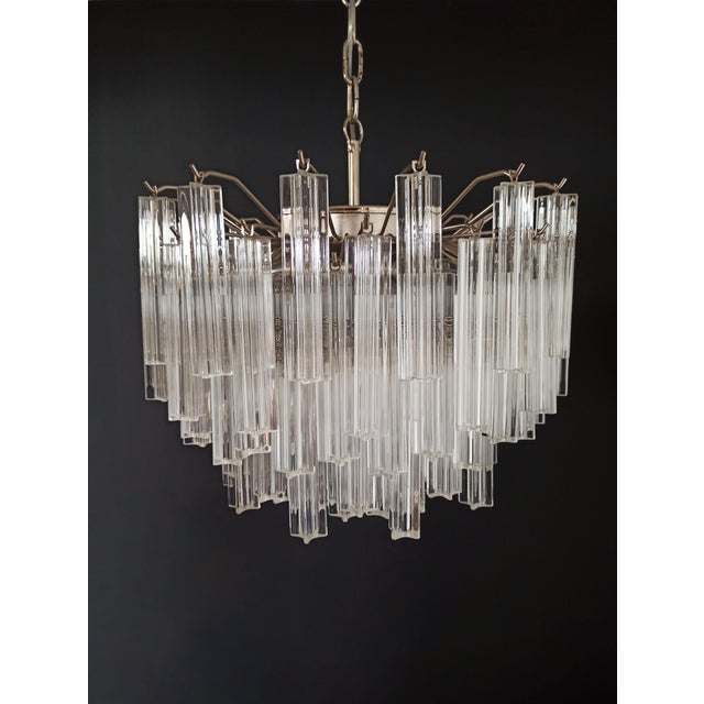 Vintage Murano Glass Quadriedri Chandelier, 1990s For Sale - Image 12 of 18