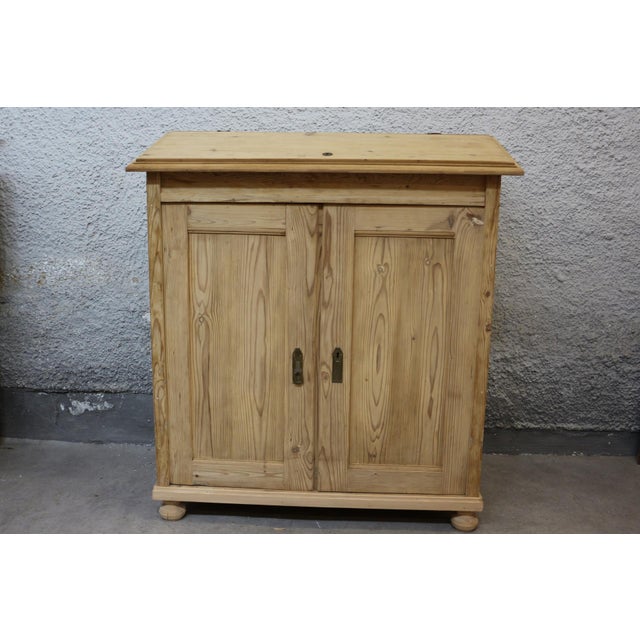 Rustic Antique Writing Chest in Softwood For Sale - Image 3 of 8