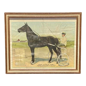 20th C Antique Dan Patch International Stock Food Company Framed Advertisement