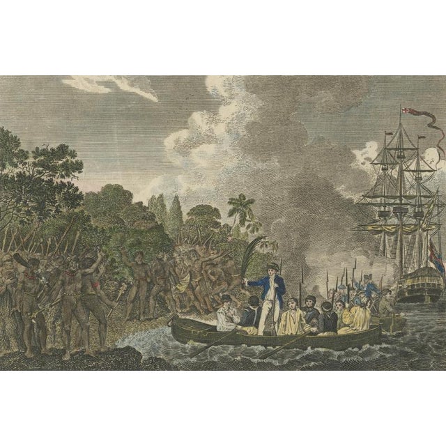 Paper Captain Cook in the New Hebrides Tanna Landing and Erromango Escape from Bankes’s New System of Geography, 1780, Set of 2 For Sale - Image 7 of 12