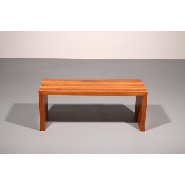 Mid-Century Italian Beechwood Bench, 1960s For Sale - Image 3 of 13