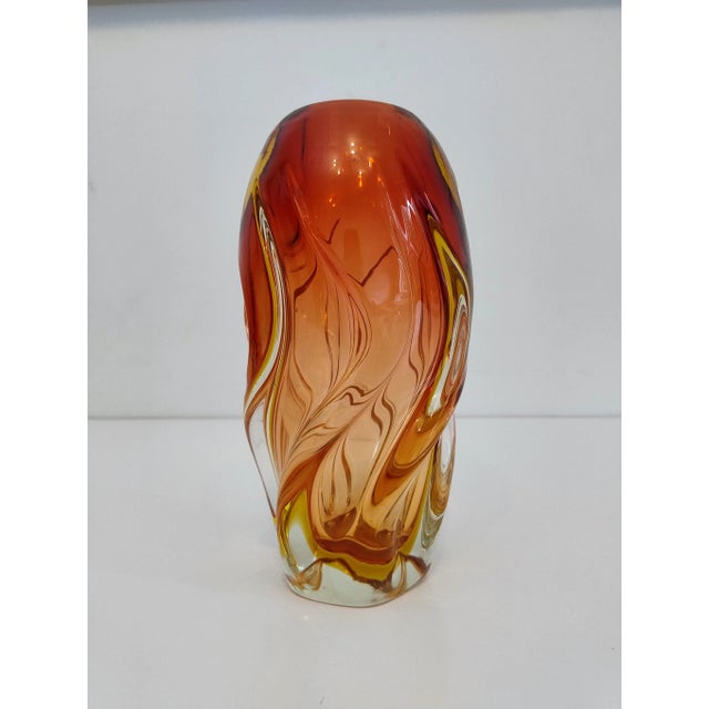 Mid-Century Murano Glass Swirl Vase, 1970s For Sale - Image 6 of 16