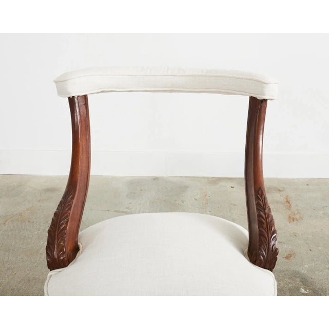 Early 19th Century Pair of English Regency Period Mahogany Cock Fighting Chairs For Sale - Image 5 of 13