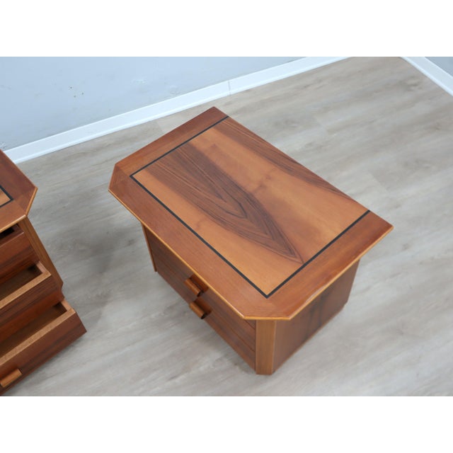 Walnut Bedside Tables, 1970s, Set of 2 For Sale - Image 10 of 13