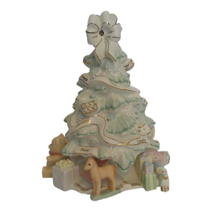 Lenox Holiday Traditions Porcelain Christmas Tree W/Toys & Gifts 9"