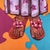 This artwork presents a close-up view of a figure's feet adorned in vibrant pink sandals, set against a bold, abstract...