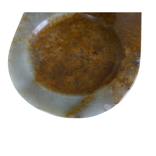 1920s Art Deco Bronze Elephant on Figured Stone Tray . Valet Dish For Sale - Image 12 of 12