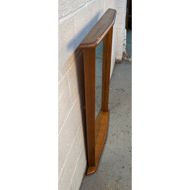 Kent Coffey 20th C. Mid-Century Modern Sculpted Walnut Wall Mirror by Kent-Coffey For Sale - Image 4 of 7