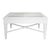 Contemporary Matthew Izzo Home Noreen Matte White Lacquer & Glass Top Coffee Table With Cane Inset For Sale - Image 3 of 3