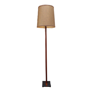 Vintage Slate and Teakwood Studio Craft Floor Lamp by Harspwell House