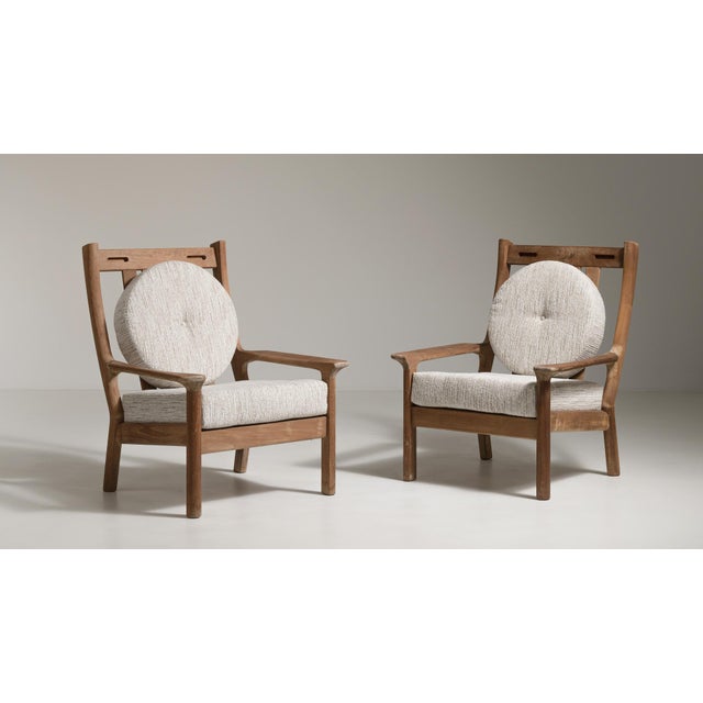Wood Pair of Danish Mid-Century Modern Upholstered Armchairs, Antique, Denmark, Circa 1970 For Sale - Image 7 of 12
