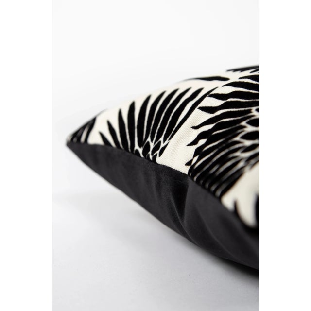 Contemporary Genevieve Gorder Crane + Black Velvet Pillow For Sale - Image 4 of 6