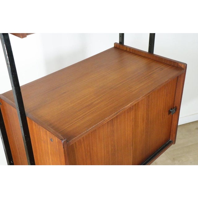 Vintage Modular Bookcase in Wood and Metal, Italy, 1960s For Sale - Image 6 of 18