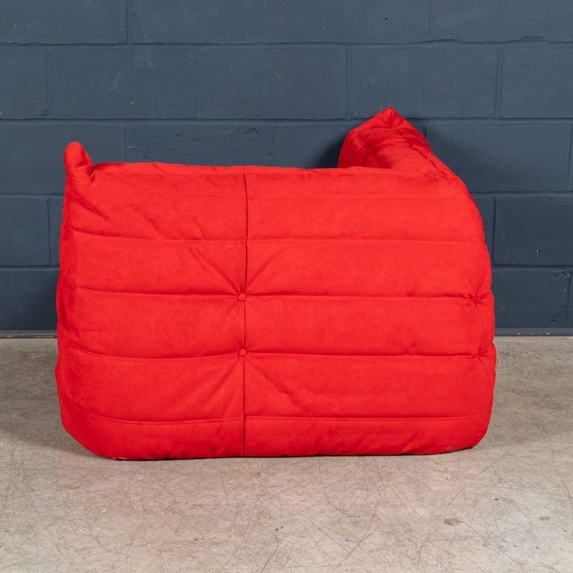 Ligne Roset Red Togo Corner Sofa by Michel Ducaroy for Ligne Roset, France, 1973 For Sale - Image 4 of 18