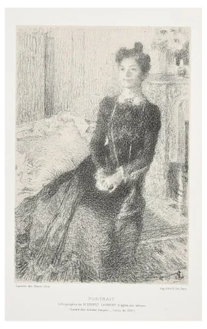 Ernest Laurent, Portrait of Woman, Lithograph, 1901