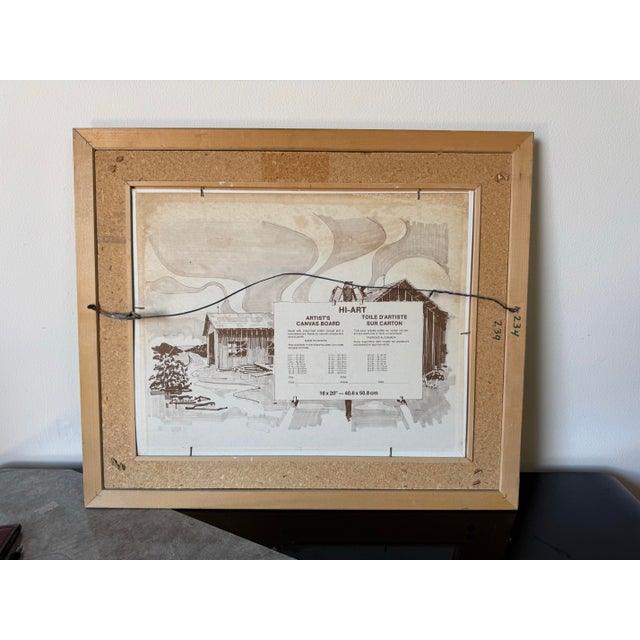 1980’s Vintage D. Podymout Impressionist Landscape Oil on Board Painting – Frame For Sale - Image 12 of 12