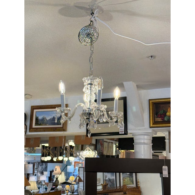 Crystal Chandelier, Vintage For Sale - Image 9 of 12