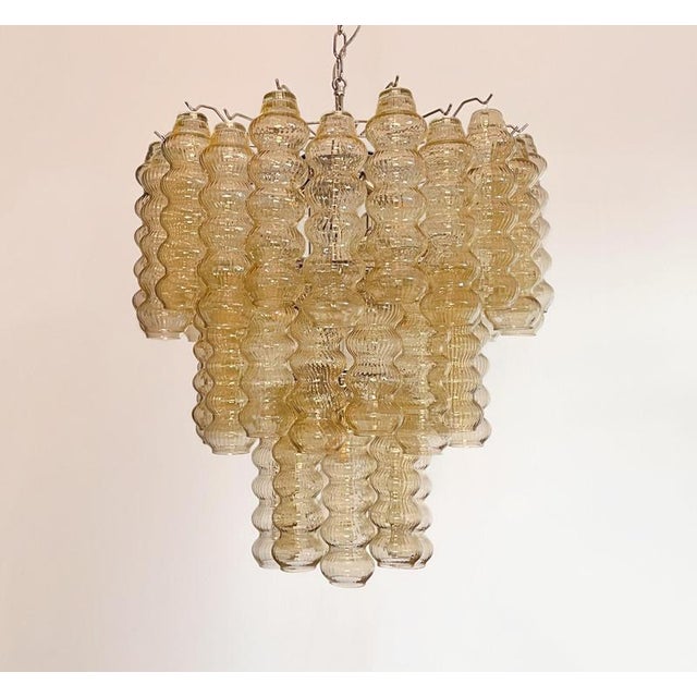 Metal Italian Chandelier in Murano Glass, 1980s For Sale - Image 7 of 15