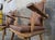 Brown Vintage Rustic Oak Chairs with Leather Cushions, 1970s, Set of 2 For Sale - Image 8 of 18