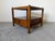 Beautiful pair of vintage Henredon end tables featuring complementary hexagonal and square forms with elegant brass...