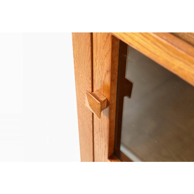 Wood Mission Solid Oak Display Bookcase - Walnut Stain For Sale - Image 7 of 18