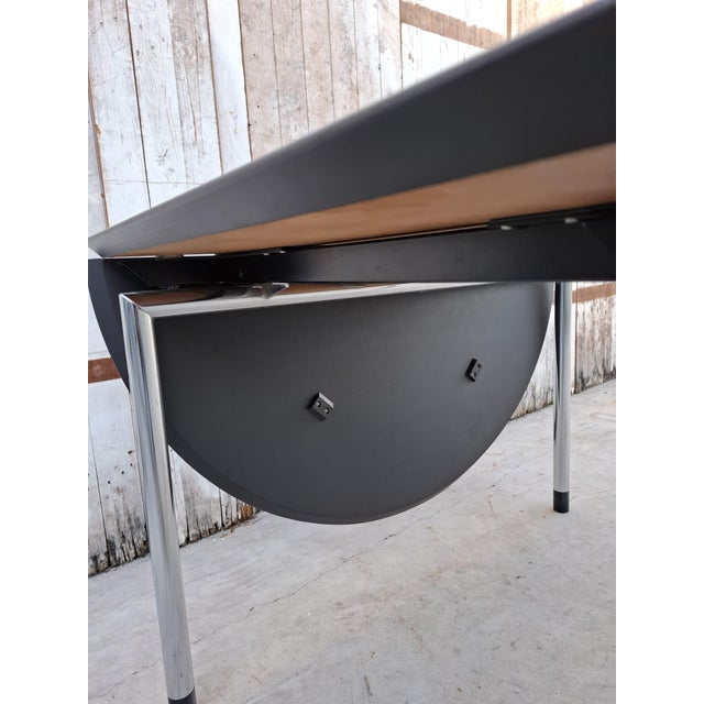 Arco Hangoor Table in Black Maple Veneer attributed to Arnold Merckx, 1985 For Sale - Image 6 of 12