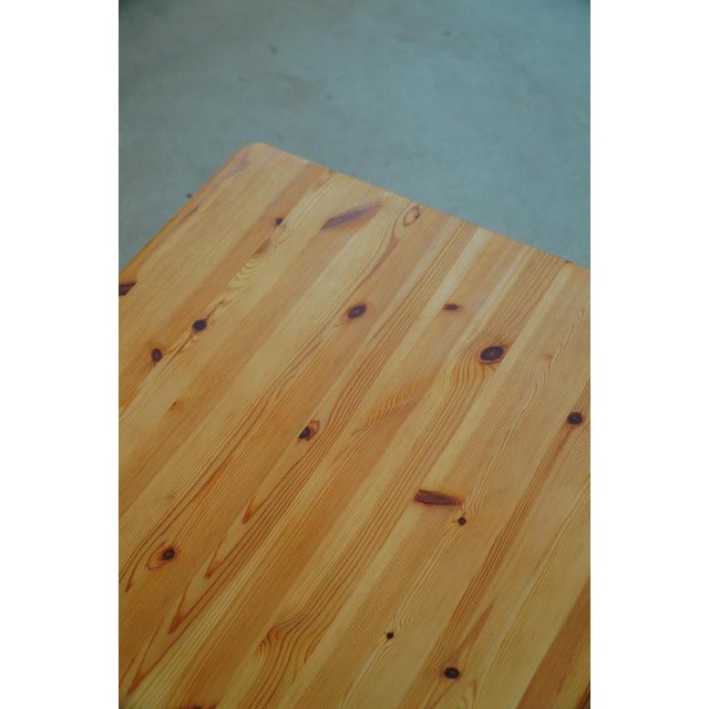 Modern Danish Scandinavian Brutalist Pine Coffee Table with Turned Legs, 1970s For Sale - Image 12 of 18