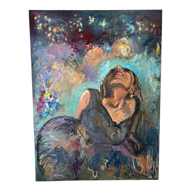 “Dreaming”, Original Abstract Oil Painting, by Van Ness For Sale
