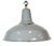 Vintage British Industrial Grey Enamel Factory Pendant Lamp, 1960s For Sale
