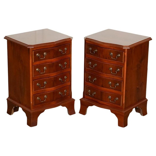 Small Georgian Style Nightstands, Set of 2 For Sale - Image 11 of 11