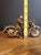 American Antique 1930s Hubley Cast Iron "Patrol" Cop Police Motorcycle Toy | Green Paint & Integral Officer Rider 6.25" For Sale - Image 3 of 17