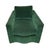 Contemporary Kravet Denham Green Velvet Swivel Chair Upholstered in Brentano Graviata Evergreen For Sale - Image 3 of 8