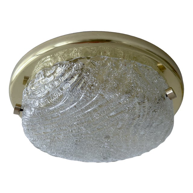 Murano Glass Flush Light from Hillebrand, 1970s For Sale