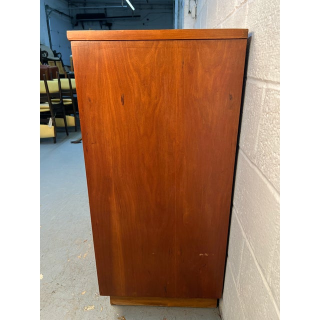 Mid 20th Century Mid 20th Century Modern Cherry Highboy Dresser by Bassett, Attributed For Sale - Image 5 of 15