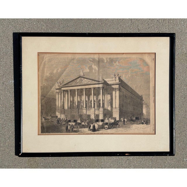 Mid 19th Century 1858 "Royal Italian Opera House" Woodcut Print by William Henry Prior, Framed For Sale - Image 5 of 7