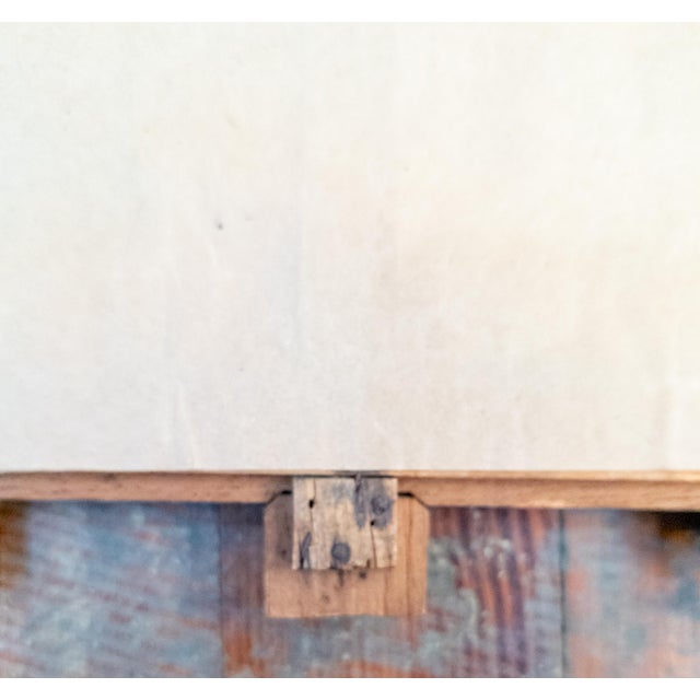 Early 20th Century Folk Art Tramp Art Double Picture Frame With Watercolors For Sale - Image 15 of 15