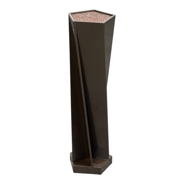 Gary Hutton Designs Facet 5 Bronze + Swarovski Crystal Pedestal For Sale