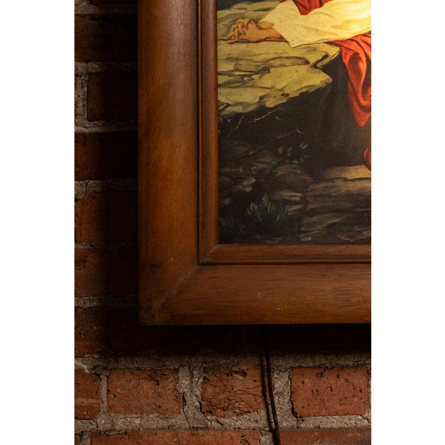 Mid 20th Century Vintage Backlit “Christ in Gethsemane” Wall Panel For Sale - Image 5 of 6