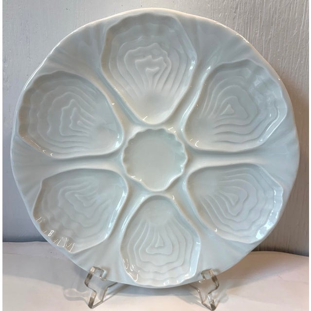 French Vintage French Limoges Oyster Plate For Sale - Image 3 of 6