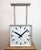This square double-sided railway, school or factory clock was produced by Pragotron, in former Czechoslovakia, during the...