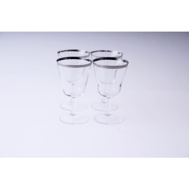 Rare Dorothy Thorpe Silver Rim Wine Glass