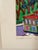 1990s Signed Peter Lee "Cable Car San Francisco" Framed Miniature Print, Blue Wood Frame For Sale - Image 9 of 13