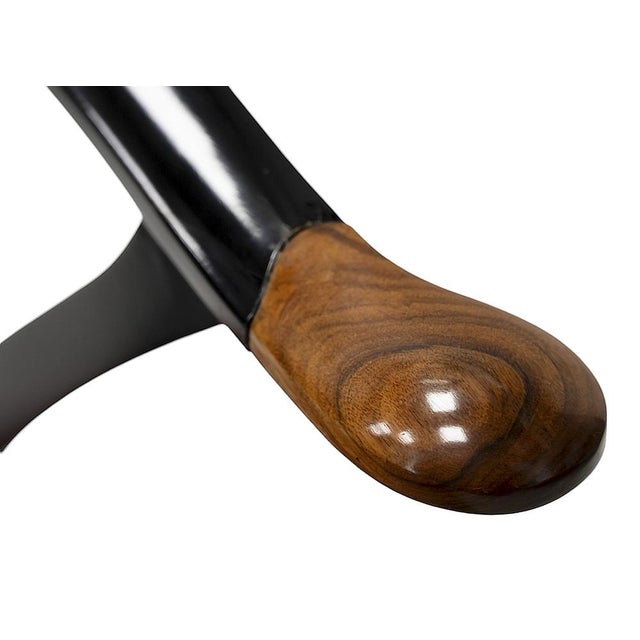 Black Mid-Century Italian Dining Chairs from Giorgetti, 1980s, Set of 4 For Sale - Image 8 of 9