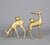 Pair of Vintage Solid Brass Deer Figurines Candlestick Holders For Sale - Image 4 of 6
