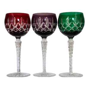 Arabella by Ajka Cut to Clear Wine Hock Glasses - Set of 3